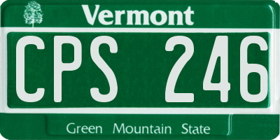 VT license plate CPS246