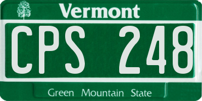 VT license plate CPS248