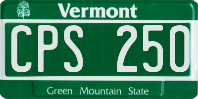 VT license plate CPS250