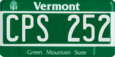 VT license plate CPS252