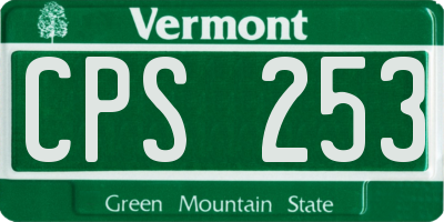 VT license plate CPS253