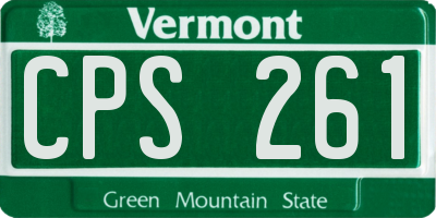 VT license plate CPS261