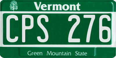 VT license plate CPS276