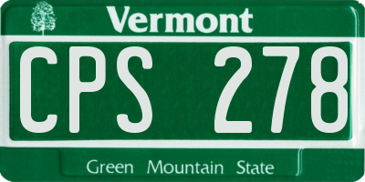 VT license plate CPS278