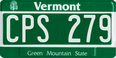 VT license plate CPS279