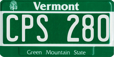 VT license plate CPS280