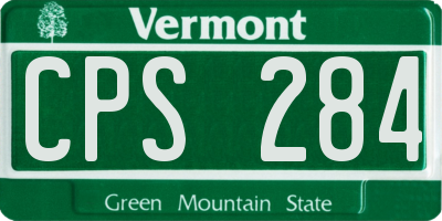 VT license plate CPS284