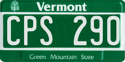 VT license plate CPS290