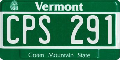 VT license plate CPS291