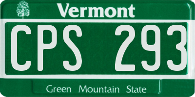 VT license plate CPS293