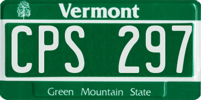 VT license plate CPS297