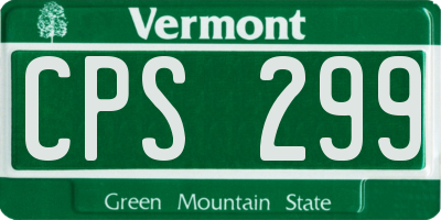 VT license plate CPS299