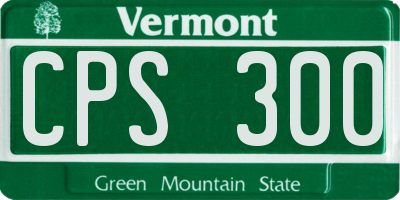 VT license plate CPS300