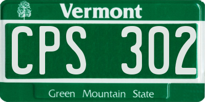 VT license plate CPS302