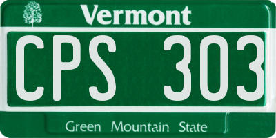 VT license plate CPS303