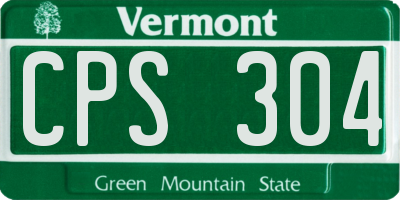 VT license plate CPS304