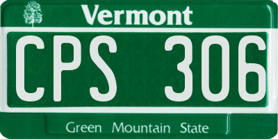 VT license plate CPS306