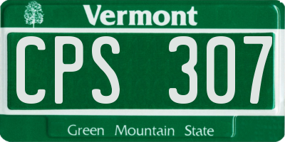 VT license plate CPS307