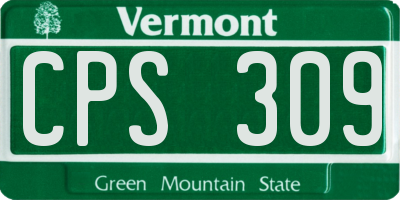 VT license plate CPS309