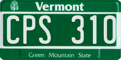 VT license plate CPS310