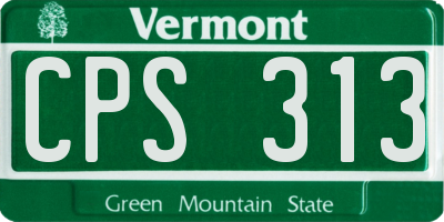 VT license plate CPS313