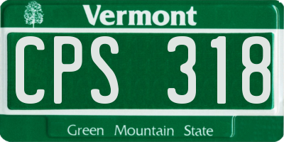 VT license plate CPS318