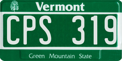 VT license plate CPS319