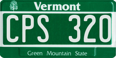VT license plate CPS320