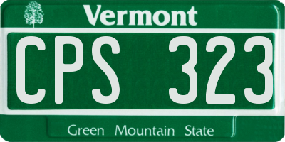 VT license plate CPS323