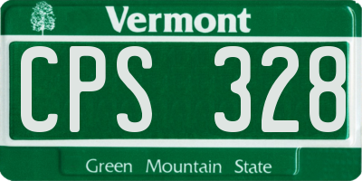 VT license plate CPS328