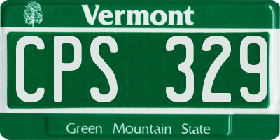 VT license plate CPS329