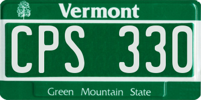 VT license plate CPS330
