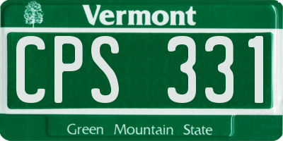 VT license plate CPS331