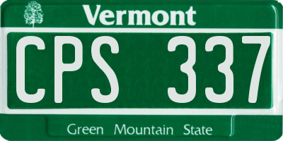 VT license plate CPS337