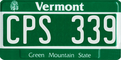 VT license plate CPS339