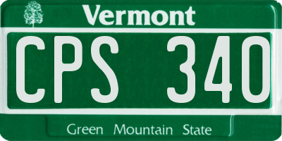 VT license plate CPS340