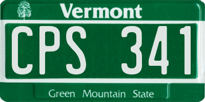 VT license plate CPS341