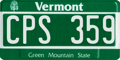 VT license plate CPS359