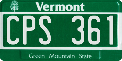 VT license plate CPS361
