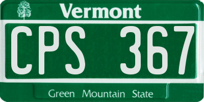 VT license plate CPS367