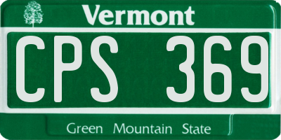 VT license plate CPS369