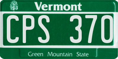 VT license plate CPS370