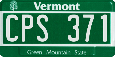 VT license plate CPS371
