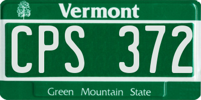 VT license plate CPS372