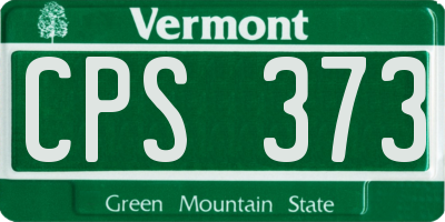VT license plate CPS373