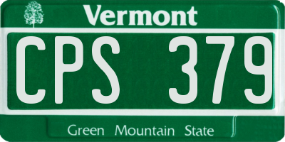 VT license plate CPS379