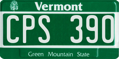 VT license plate CPS390