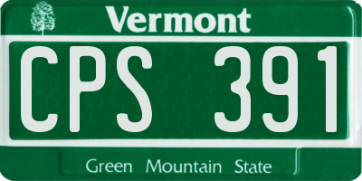 VT license plate CPS391