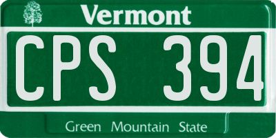 VT license plate CPS394