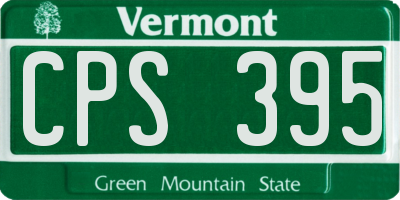 VT license plate CPS395